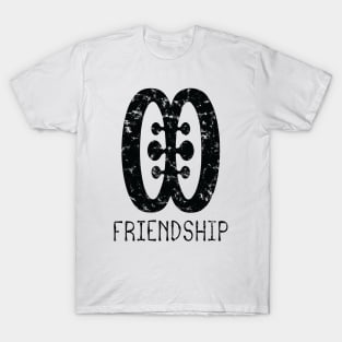 African Adinkra Symbols "Freedom" Black Colour. T-Shirt